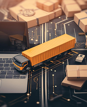logistics-shopping-service-truck-parcels-laptop-keyboard-vertical-mobile-wallpaper_896558-54367